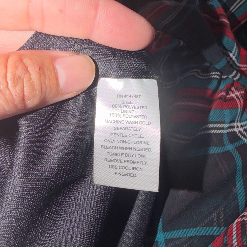 Draper James Plaid Drop waist ruffle shift dress size small - Picture 10 of 10